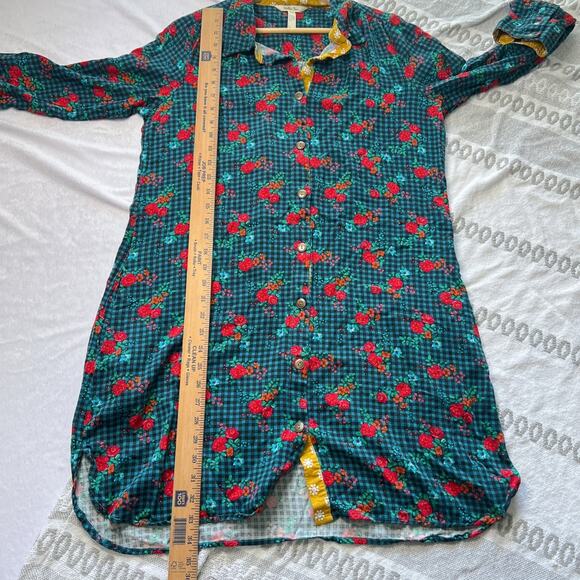 Matilda Jane Fa La La Floral Gingham Shirt Dress Long Sleeve Button Down - Picture 12 of 12